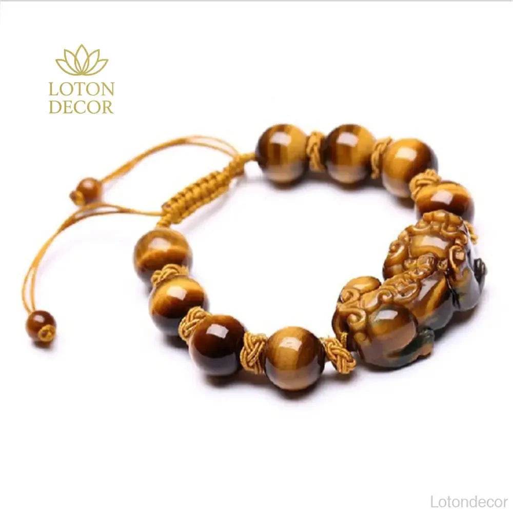 Tiger Eye Evil Eye Bracelet – Pixiu Luck Charm Unisex - Loton Decor