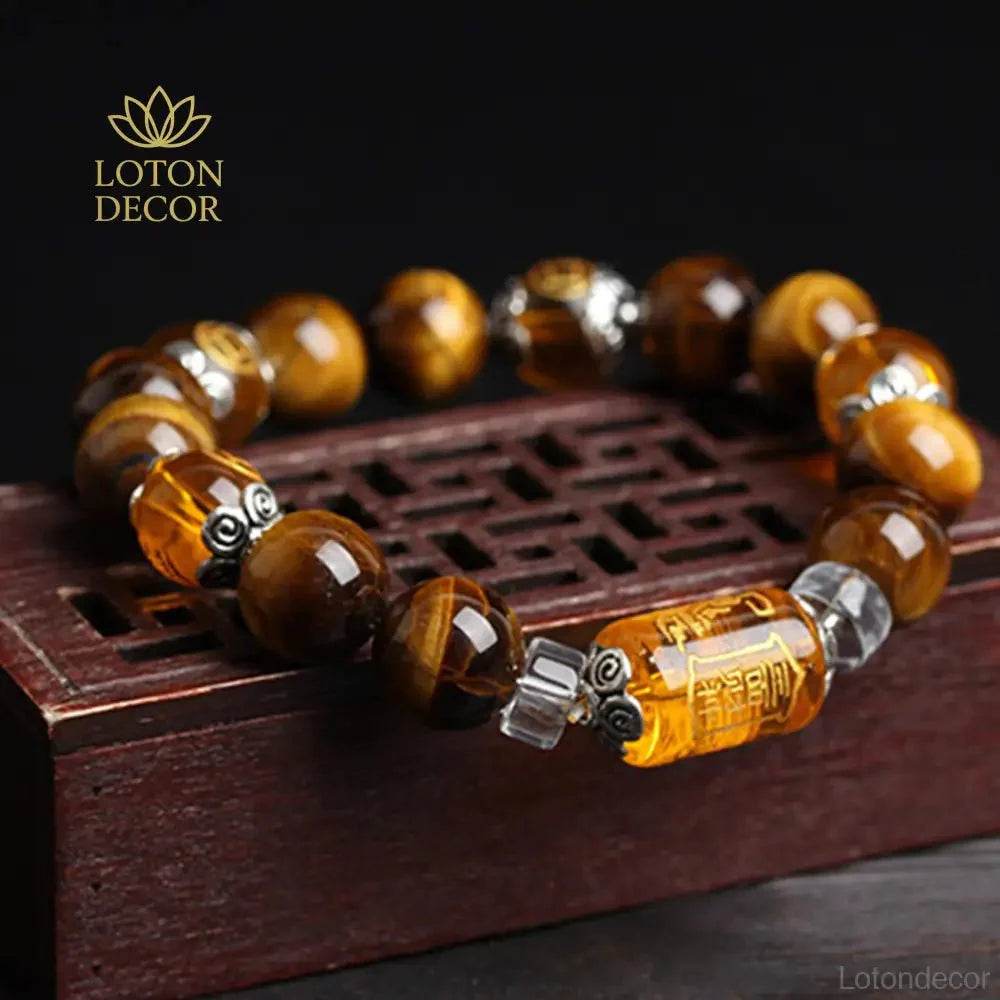 Tiger Eye God of Wealth Bracelet – Lucky Fortune Beads - Loton Decor