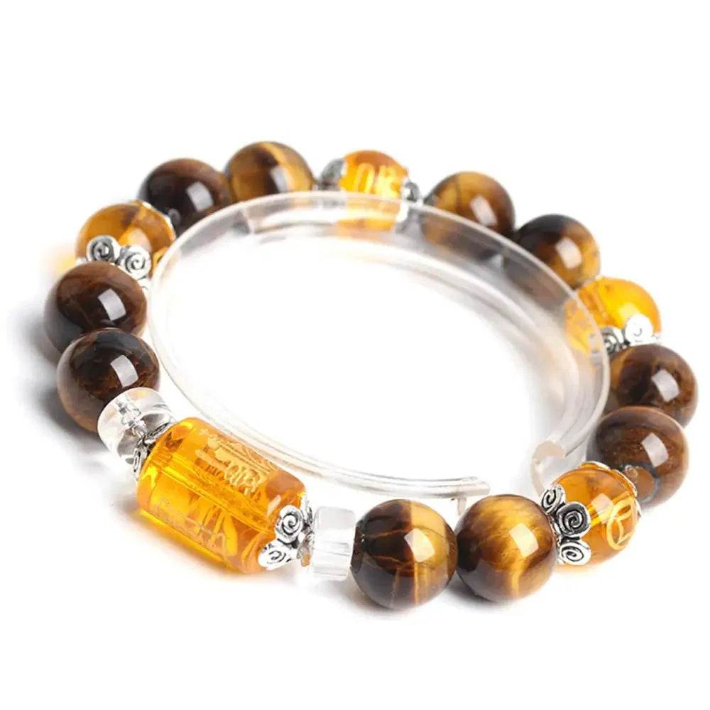 Tiger Eye God of Wealth Bracelet – Lucky Fortune Beads - Loton Decor