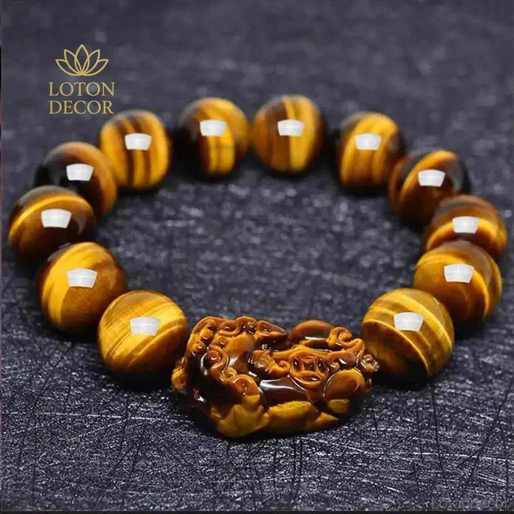 Tiger Eye Pixiu Bracelet – Wealth & Protection Jewelry - Loton Decor