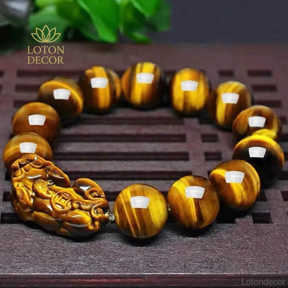 Tiger Eye Pixiu Bracelet – Wealth & Protection Jewelry - Loton Decor