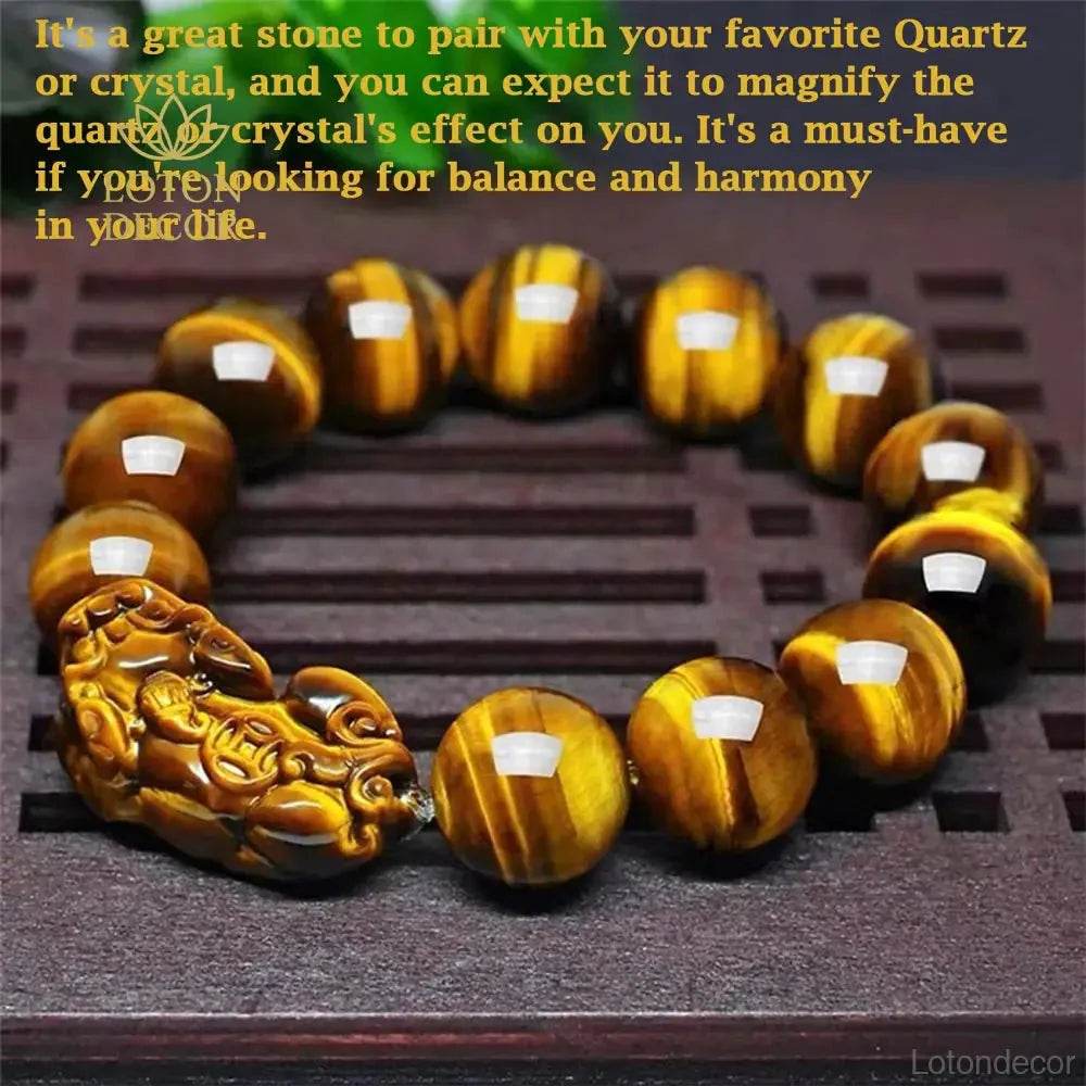 Tiger Eye Pixiu Bracelet – Wealth & Protection Jewelry - Loton Decor