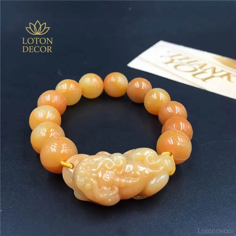 Topaz Pixiu Wealth Bracelet – Lucky Charm for Prosperity - Loton Decor