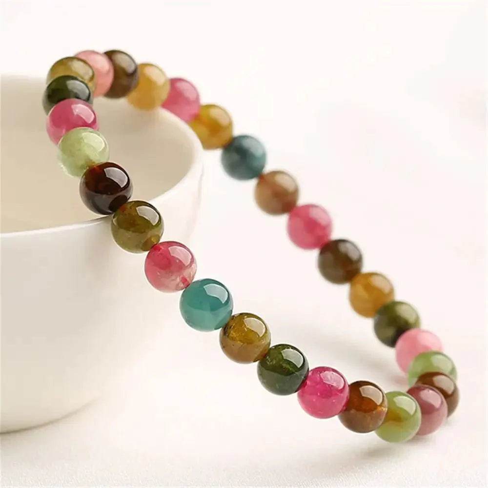 Tourmaline Candy Bracelet – Wealth & Protection Amulet - Loton Decor