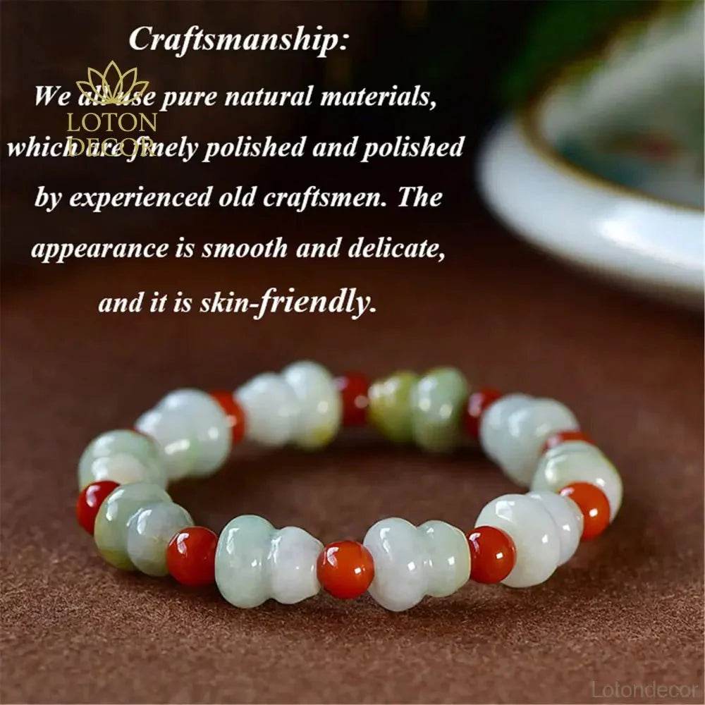 Wu Lou Jade Bracelet – Wealth Amulet for Men & Women - Loton Decor