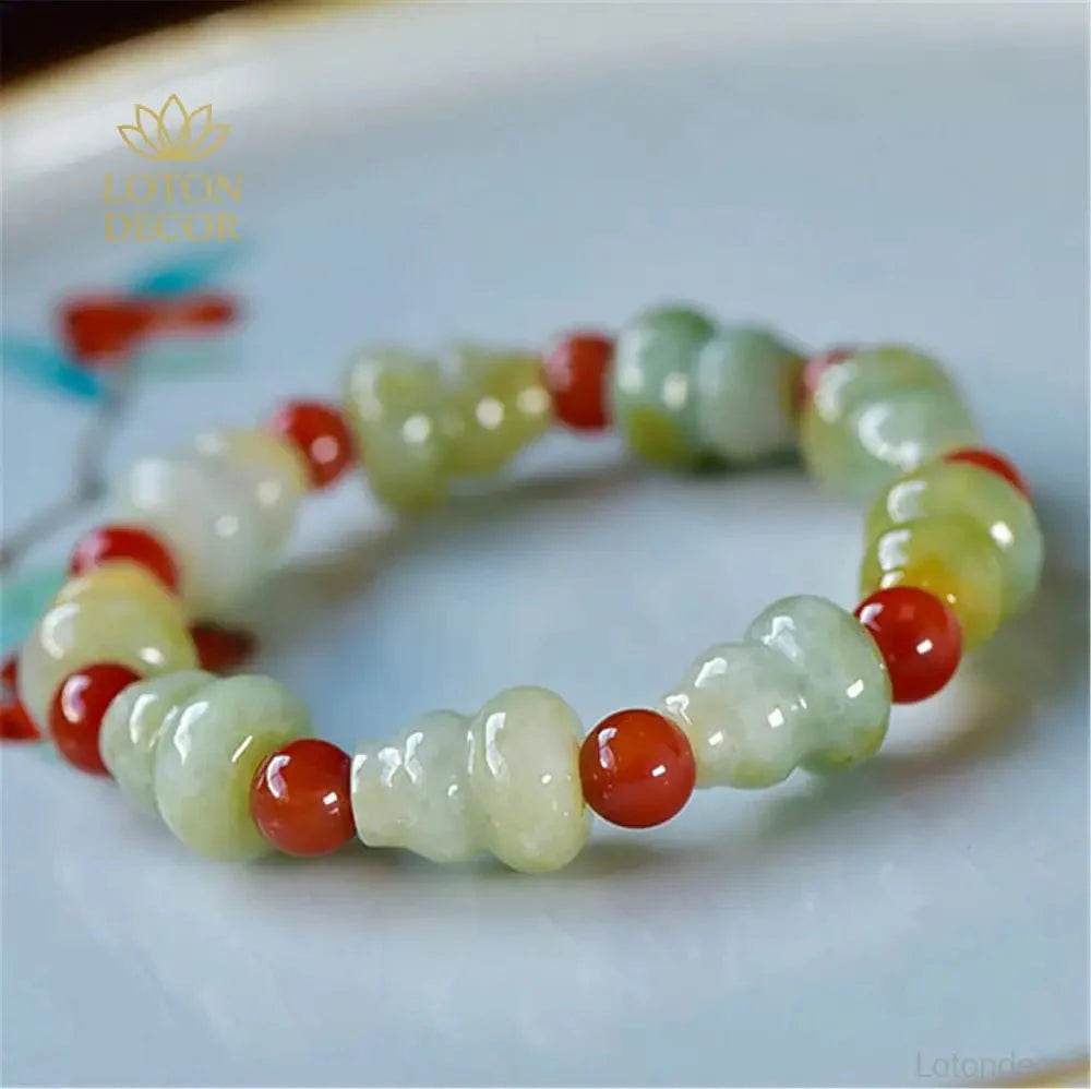 Wu Lou Jade Bracelet – Wealth Amulet for Men & Women - Loton Decor