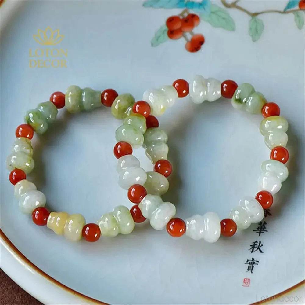 Wu Lou Jade Bracelet – Wealth Amulet for Men & Women - Loton Decor