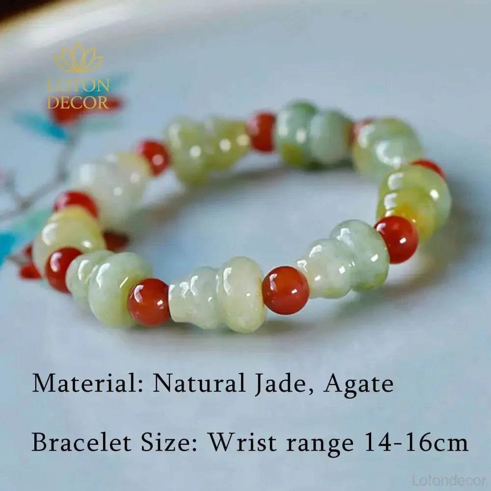 Wu Lou Jade Bracelet – Wealth Amulet for Men & Women - Loton Decor
