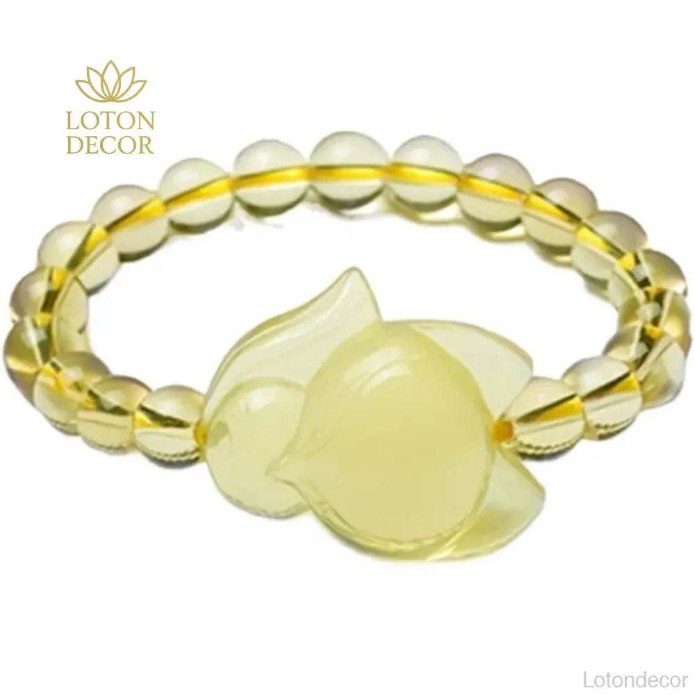 Yellow Quartz Fox Bracelet – Love & Luck Crystal Amulet - Loton Decor