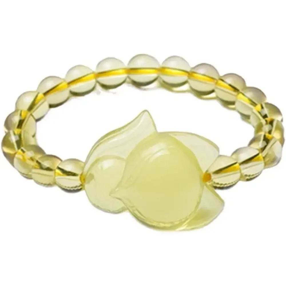 Yellow Quartz Fox Bracelet – Love & Luck Crystal Amulet - Loton Decor