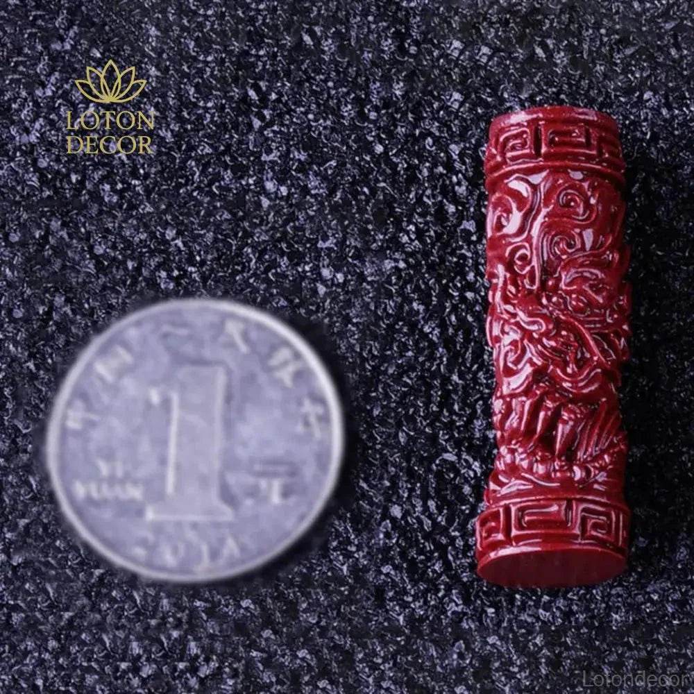 Zodiac Cinnabar Necklace – Feng Shui Charm Talisman with Cord - Loton Decor