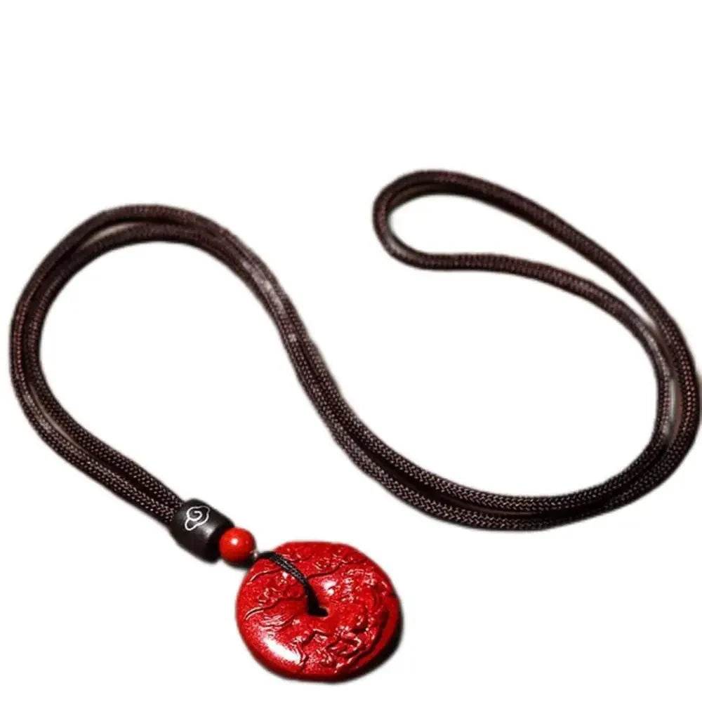 Zodiac Cinnabar Pendant Necklace – Feng Shui Reiki Crystal Amulet - Loton Decor